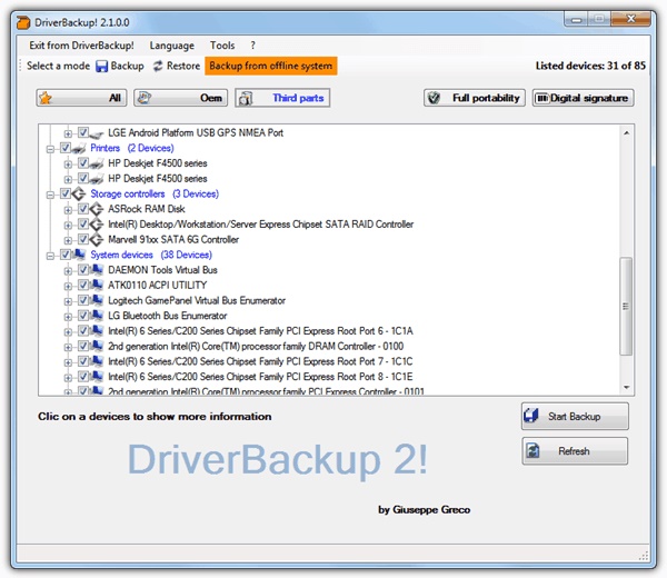 Drivers Backup Software